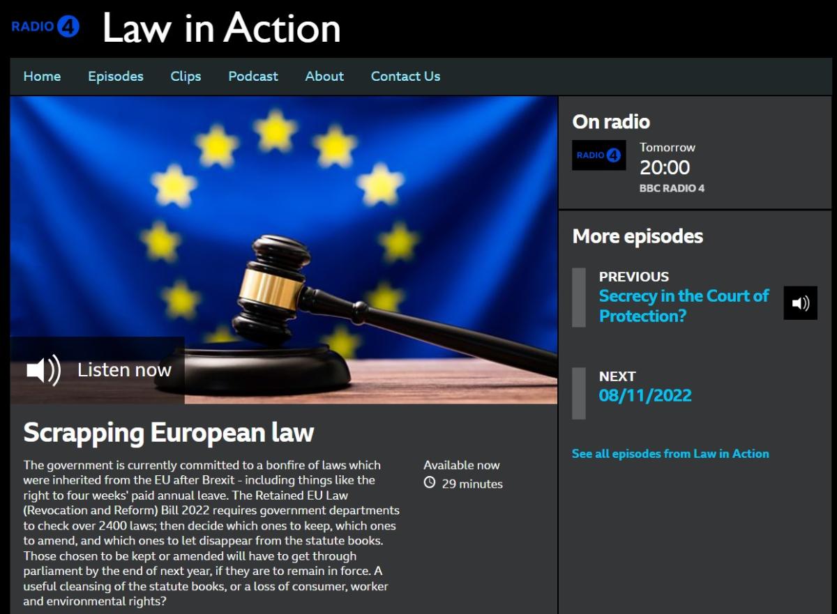 Law in Action: Scrapping European Law